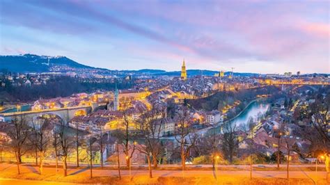 Premium Photo | Bern city skyline cityscape in switzerland