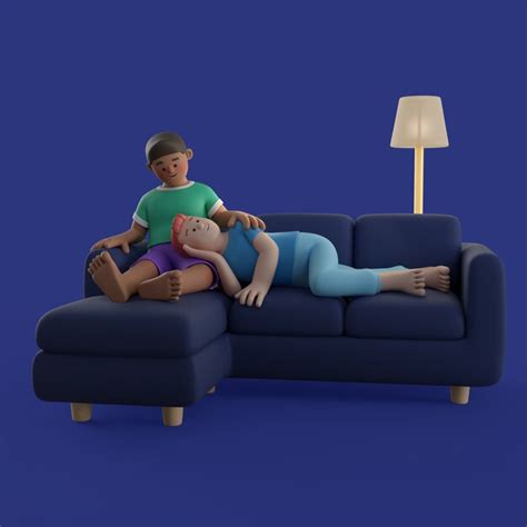Free PSD 3d Rendering Of Gay Couple