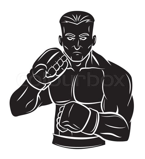 Fighter Man Stock Vector Colourbox