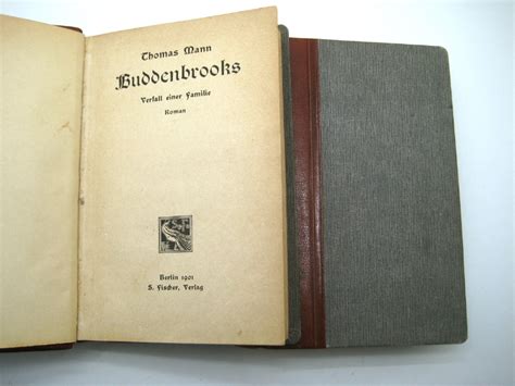 Buddenbrooks Verfall Einer Familie 2 Bde Par Mann Thomas 1901