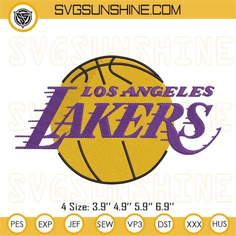 Los Angeles Lakers Logo Embroidery Design