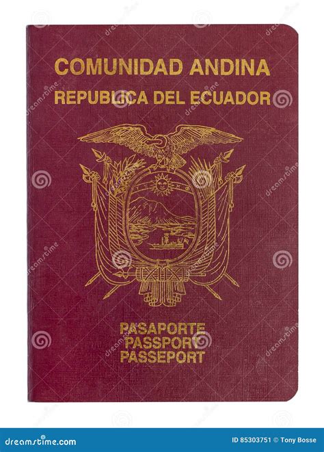 Pasaporte De Ecuador Imagen De Archivo Imagen De America 85303751