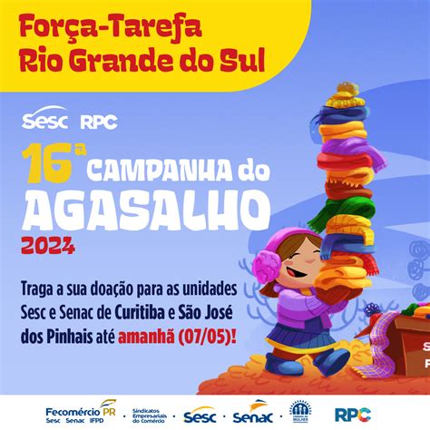 16ª Campanha do Agasalho Sesc PR e RPC inicia em todo o Paraná