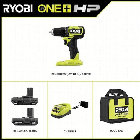 Ryobi One Hp 18v Brushless Cordless Compact 1 2 Hammer Drill Tool Only