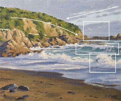 How To Paint Ocean Waves And Cliffs Samuel Earp Artist Ocean