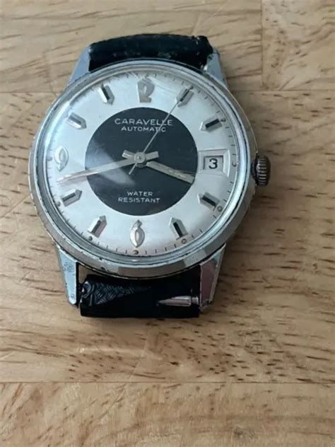 Vintage S Bulova Caravelle Men S Automatic Watch Date Jewels