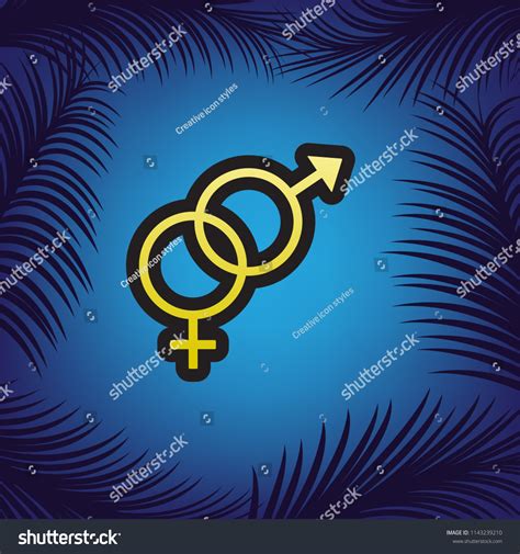 Sex Symbol Sign Vector Golden Icon เวกเตอร์สต็อก ปลอดค่าลิขสิทธิ์ 1143239210 Shutterstock