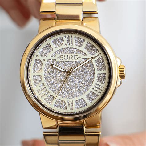 Relógio Euro Feminino Glitz Dourado EU2033CF 4D Dourado