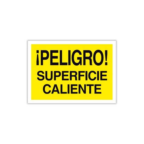 Peligro Superficie Caliente Solo Texto Ebersign