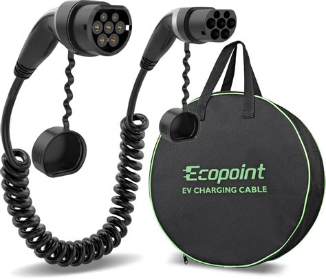 Ecopoint Typ 2 Ladekabel Spiral 11kw 5m Ladekabel Elektroauto Typ 2 16a Für E Auto Evphev