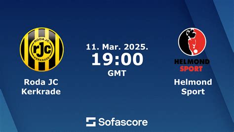 Roda JC Kerkrade Vs Helmond Sport Live Score H2H And Lineups Sofascore