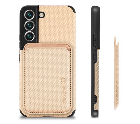 Samsung Galaxy S22 Woven Textured Leather Case With Magsafe And Rfid Blocking Magnetic Wallet