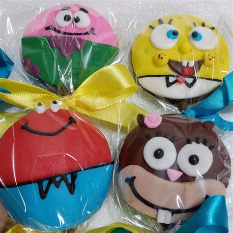 Aplique Pasta Americana Bob Esponja Pirulito Ou Cupcakes Elo7