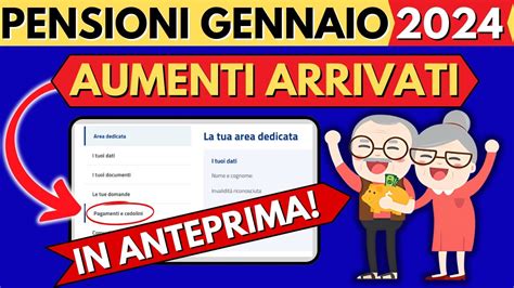 Pensioni Gennaio Aumenti Arrivati Pagamenti E Cedolini In