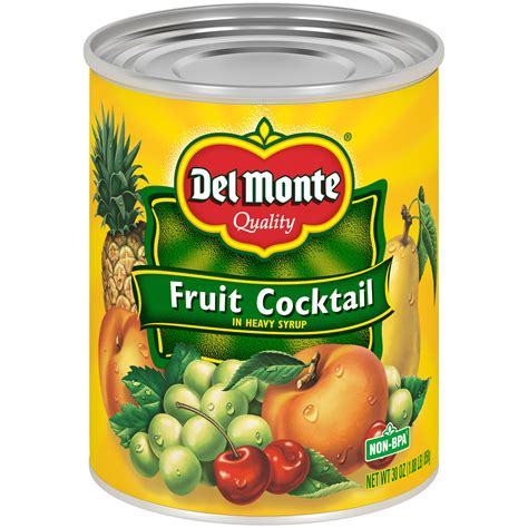 Del Monte Fruit Cocktail Heavy Syrup Canned Fruit 30 Oz Can