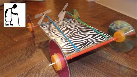 Twin Propeller Rubber Band Powered Car YouTube