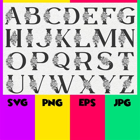 Monogram Svg Alphabet Svg Fonts Style Svg 26 Individual Svg Etsy