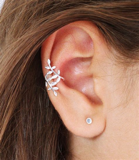 Manchon D Oreille Aucun Piercing Argent De Manchette Etsy