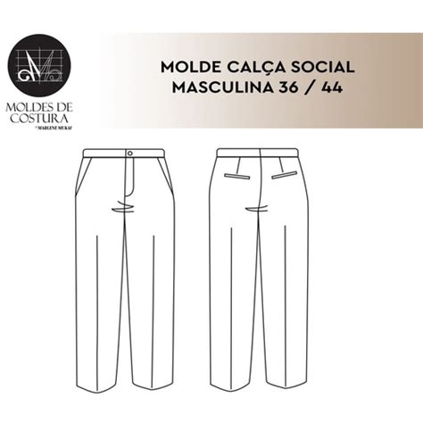 Molde Cal A Social Masculina Tm Ao By Marlene Mukai Submarino