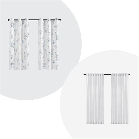 Amazon Xtmyi White Linen Curtains Inch Length Bundle With