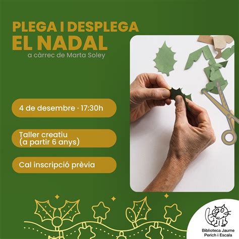 Taller De Descoberta I Idees Per Un Nadal M S Sostenible I Creatiu A