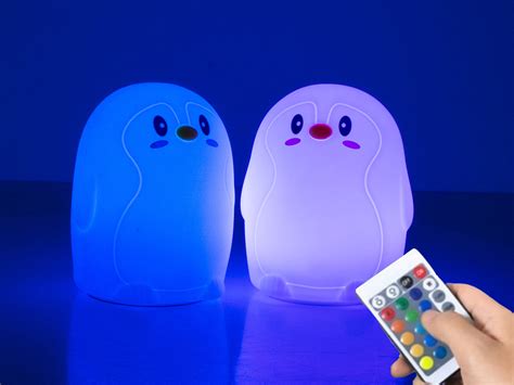 Lampka Nocna Dla Dzieci Led Pingwin Rgb Pilot Usb Kategorie