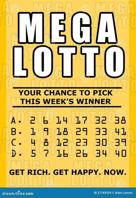 Lotto Ticket Stock Illustration Illustration Of Number 27745929