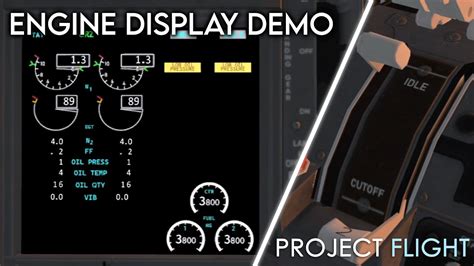 Project Flight B737 Engine Display Demo YouTube