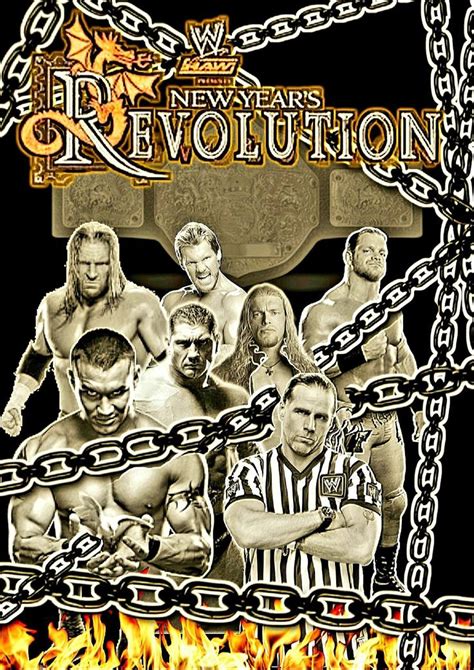 Wwe New Year S Revolution 2005 Custom Ppv Poster Wwe News Wwe Newyear