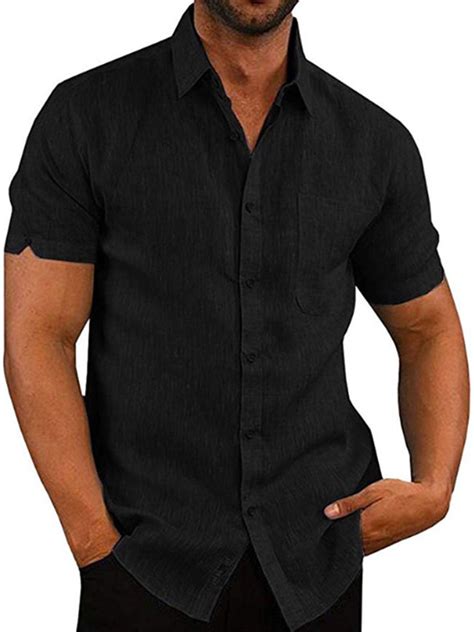 Mawclos Mens Button Down Dress Shirt Short Sleeve Casual Beach Tops