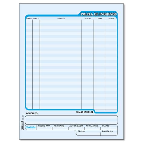 Formato De Polizas En Excel Edifactmx