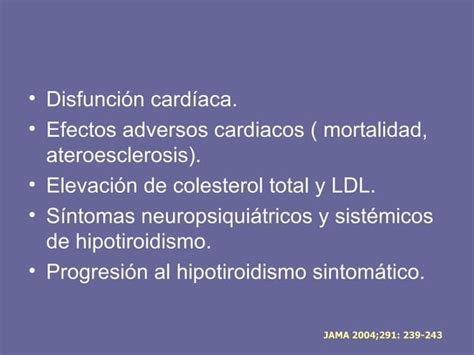 Enfermedad tiroidea subclínica PPT