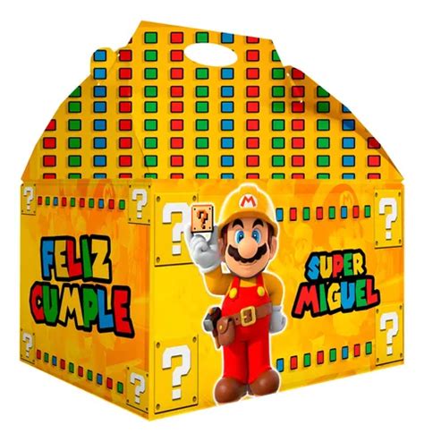 Caja Dulcera Bolo Fiesta Infantil Mario Bros Env O Gratis