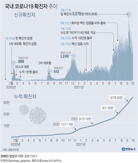 그래픽 국내 코로나19 확진자 추이 연합뉴스