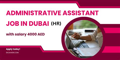 Administrative Assistant Job In Dubai With Salary Aed Human