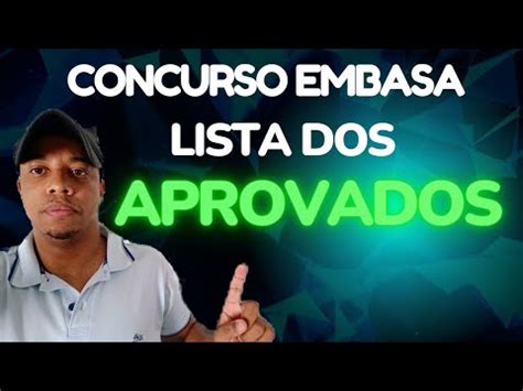 Concurso embasa 2022 lista dos aprovados no concurso da embasa vários