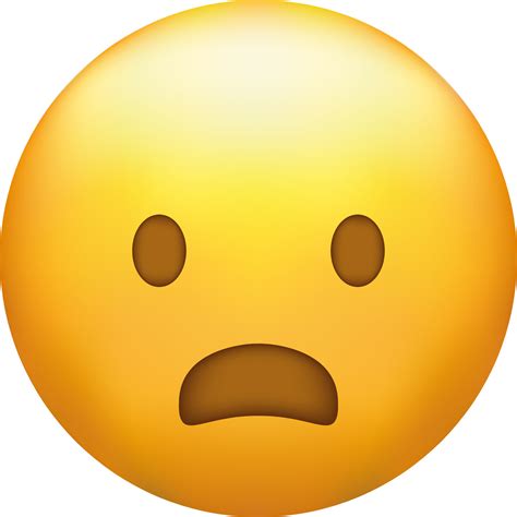 Astonished Emoji Shocked Emoticon With Gasping Face 22461798 Vector