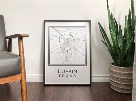 Lufkin Texas Map digital Download - Etsy