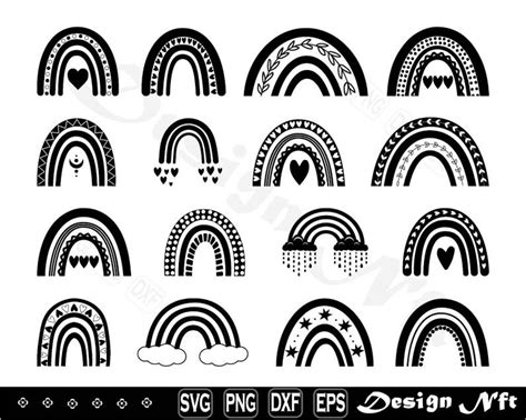 Rainbow Svg, Rainbow Clipart, Cut Files for Silhouette, Files for ...