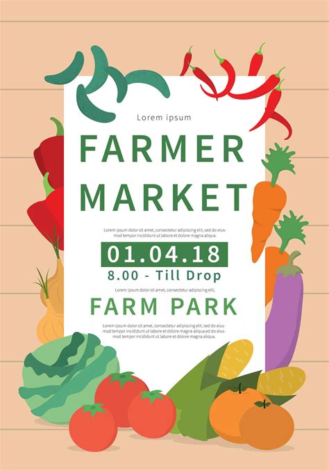 Farmers Market Flyer Vector Art, Icons, and Graphics for Free Download