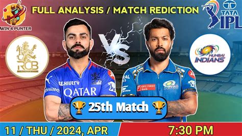 Tata Ipl Th Match Royal Challengers Bengaluru Vs Mumbai Indians Match