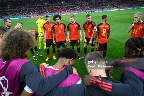 Team Belgium During The Fifa World Cup Qatar 2022 Groupe F Match