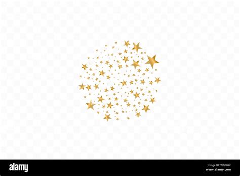 Goldene Sterne Im Kreis Vector Illustration Flache Symbol Star Rahmen