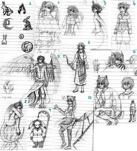 Notebook doodles by CrimsonKanji on DeviantArt