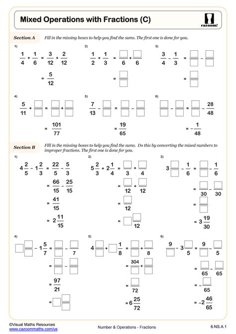 Fractions Worksheets Grade Math Monks Worksheets Library