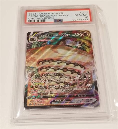 Pokemon Chilling Reign Full Art Sandaconda Vmax Etsy