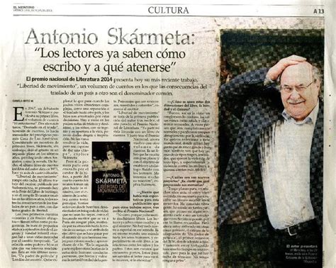 Antonio Skármeta Los lectores ya saben cómo es cribo y a qué