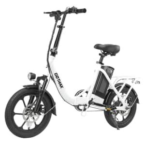 Gotrax Nano Folding Electric Bike Max Range Miles Pedal Assist