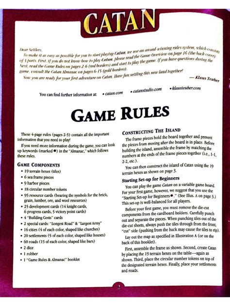 Catan Game Rules | PDF