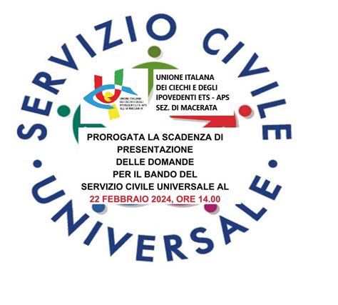 PROROGA SCADENZA BANDO SERVIZIO CIVILE UNIVERSALE Unione Italiana Dei